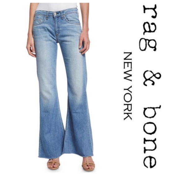rag & bone Denim - Rag & Bone Beach Bell Flared Light Wash Jean 28
